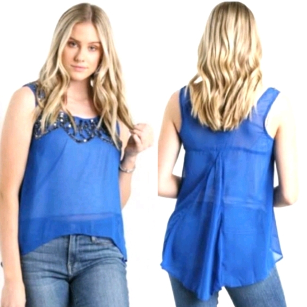 Angie Boho High Low Sleeveless Tank Top